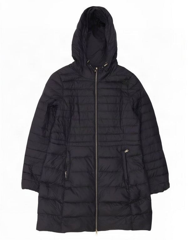 Marks & Spencer Γυναικείο παλτό με κουκούλα UK 14 Large Navy Blue Polyamide