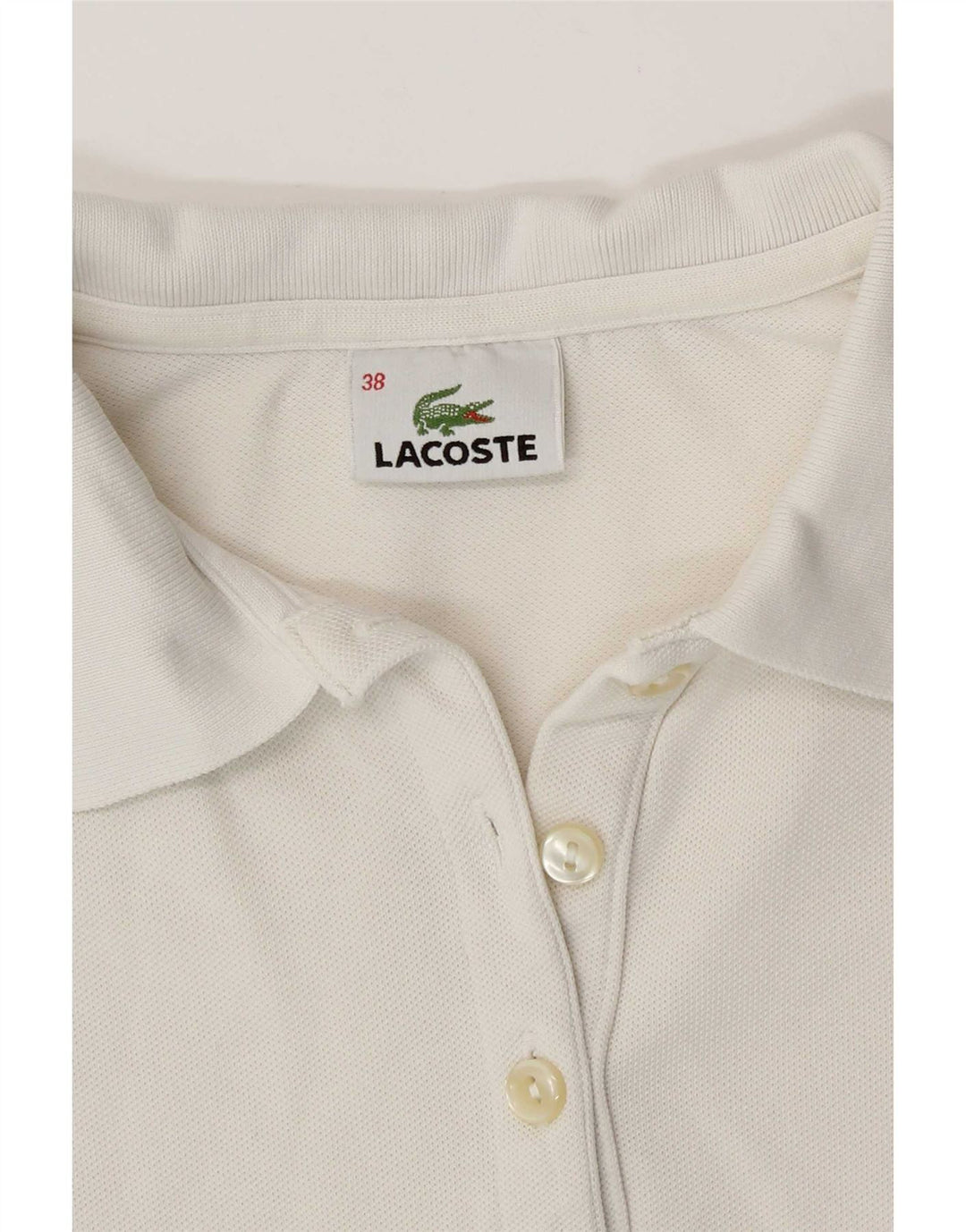 Γυναικείο πουκάμισο Polo Lacoste Νούμερο 38 Medium White