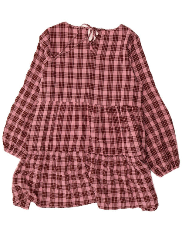 Γυναικείο μακρυμάνικο φόρεμα Oasis UK 16 Large Pink Check Polyester
