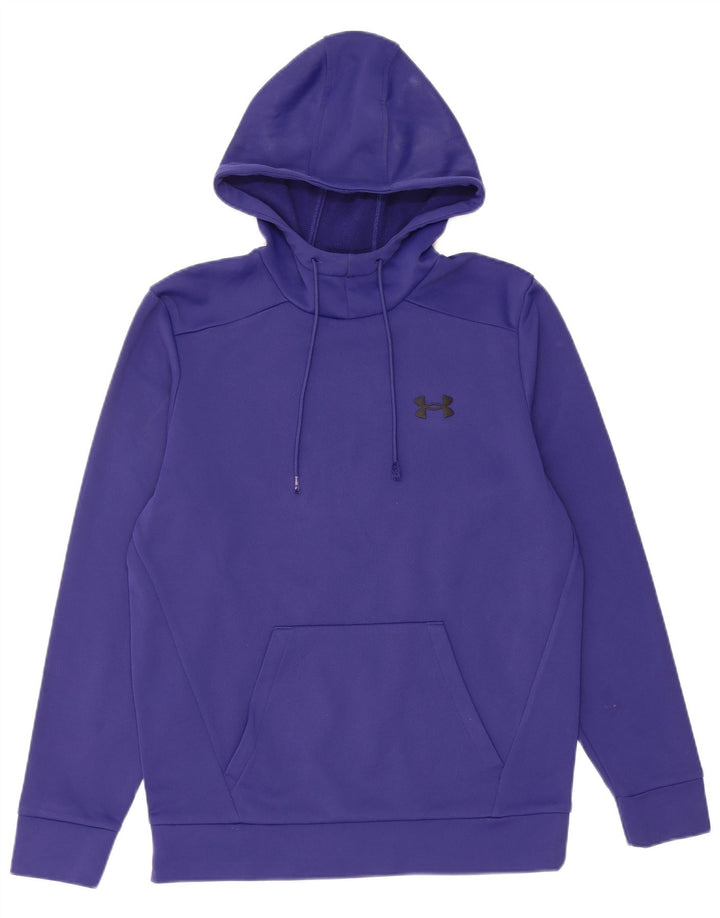 UNDER ARMOR Ανδρικό τζάμπερ με κουκούλα χαλαρής εφαρμογής Μικρό μωβ πολυεστέρας