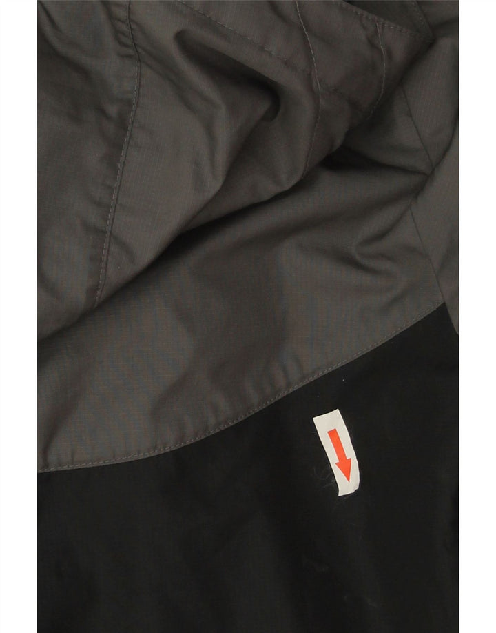 Nike γυναικείο μπουφάν βροχής με κουκούλα UK 16 Large Grey Colorblock Polyester