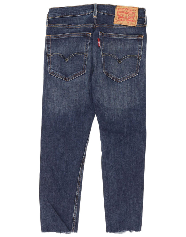 Levi's Mens 519 Hi-ball Cropped Skinny Jeans W30 L23 Navy Blue Cotton