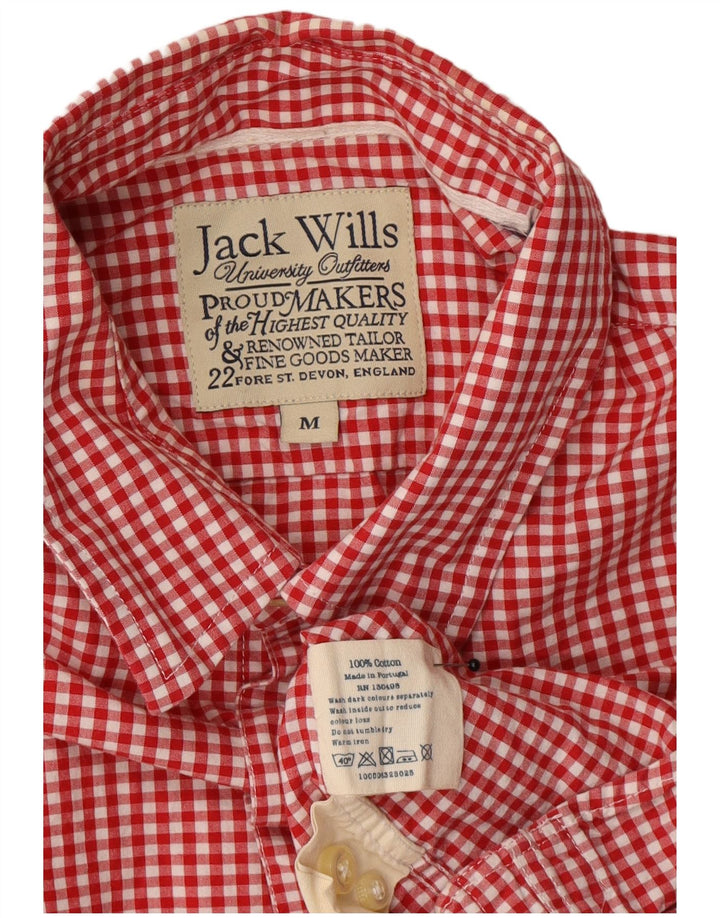 Ανδρικό πουκάμισο Jack Wills, μεσαίο κόκκινο βαμβακερό Gingham