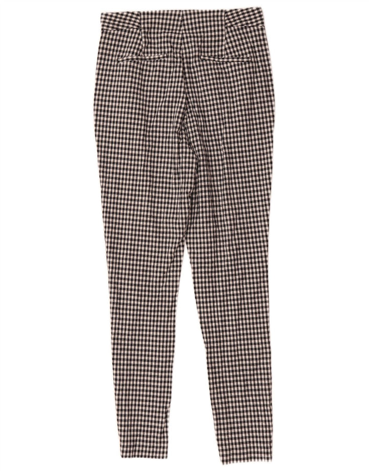 Zara Γυναικείο Slim παντελόνι Chino Medium W28 L28 Black Gingham
