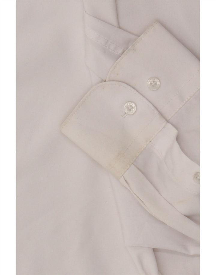 Ανδρικό πουκάμισο Nautica Slim Fit Size 17 1/2 XL Λευκό Πολυεστέρας