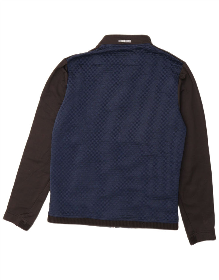 ADIDAS Mens Graphic Tracksuit Top Jacket Small Navy Blue Colourblock