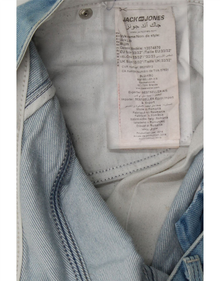 Jack & Jones Ανδρικό τζιν ίσιο W33 L30 Μπλε βαμβακερό