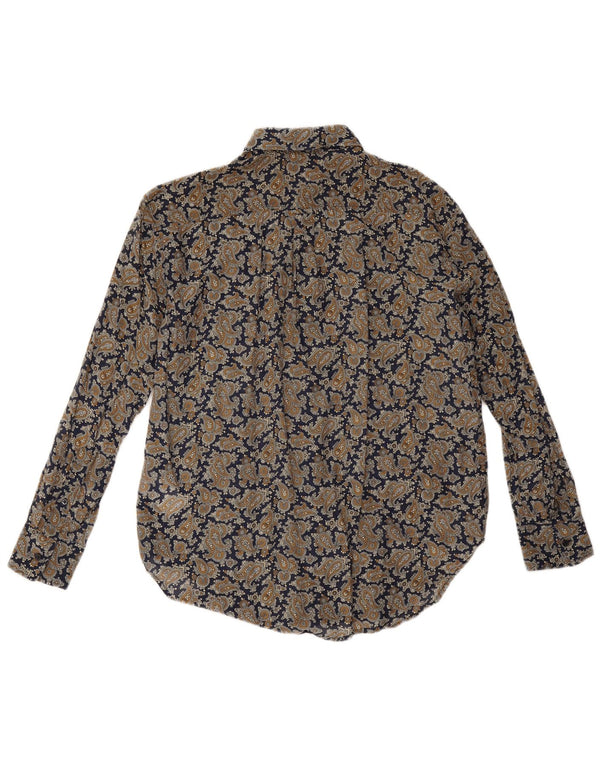 Γυναικείο πουκάμισο μεγάλου μεγέθους Gant UK 8 Small Navy Blue Paisley Cotton