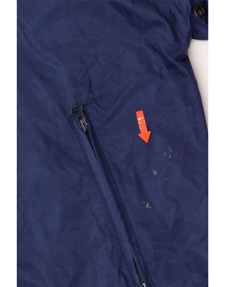 KAPPA Boys Hooded Rain Jacket 11-12 Years Large Navy Blue Nylon Vintage Kappa and Second-Hand Kappa from Messina Hembry 