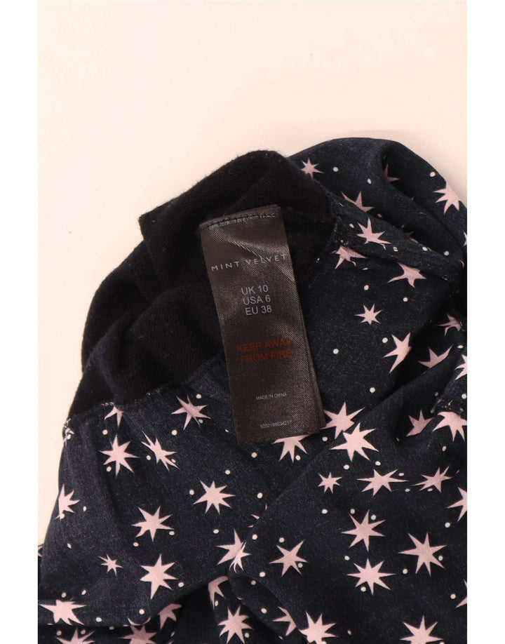 MINT VELVET Γυναικείο Abstract Pattern Basic φόρεμα UK 10 Small Navy Blue
