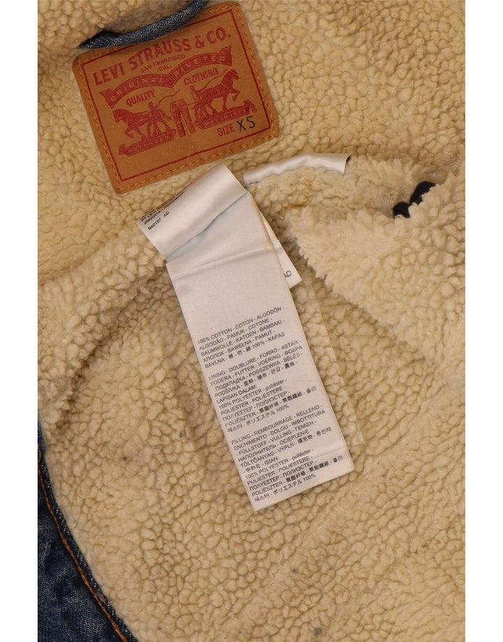 LEVI'S Γυναικείο Τζιν Σέρπα Μπουφάν UK 6 XS Μπλε Βαμβακερό