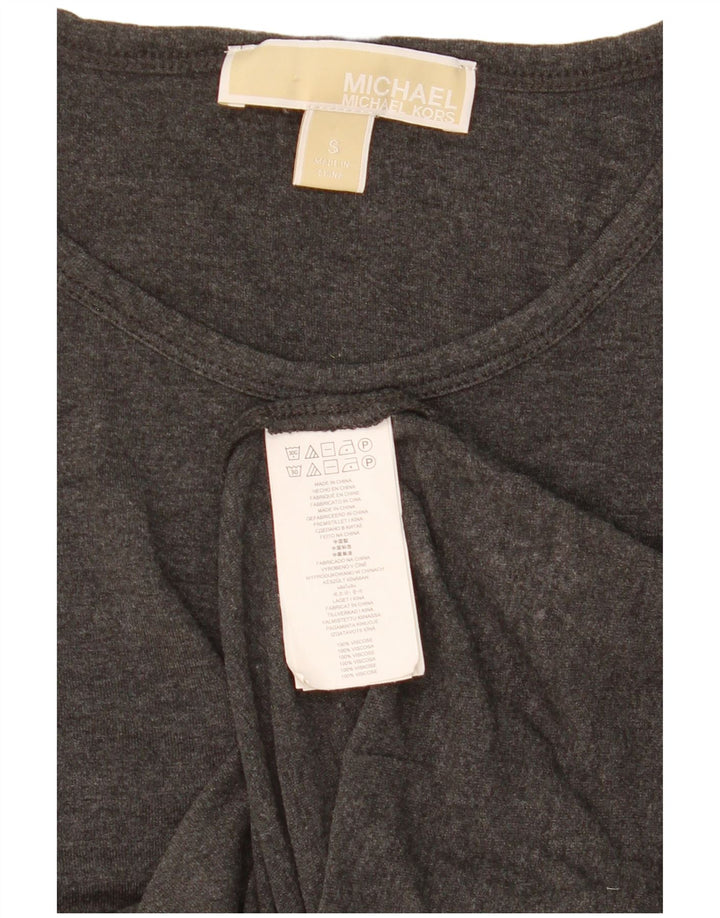 Michael Kors Γυναικείο T-Shirt Top UK 10 Small Grey Viscose
