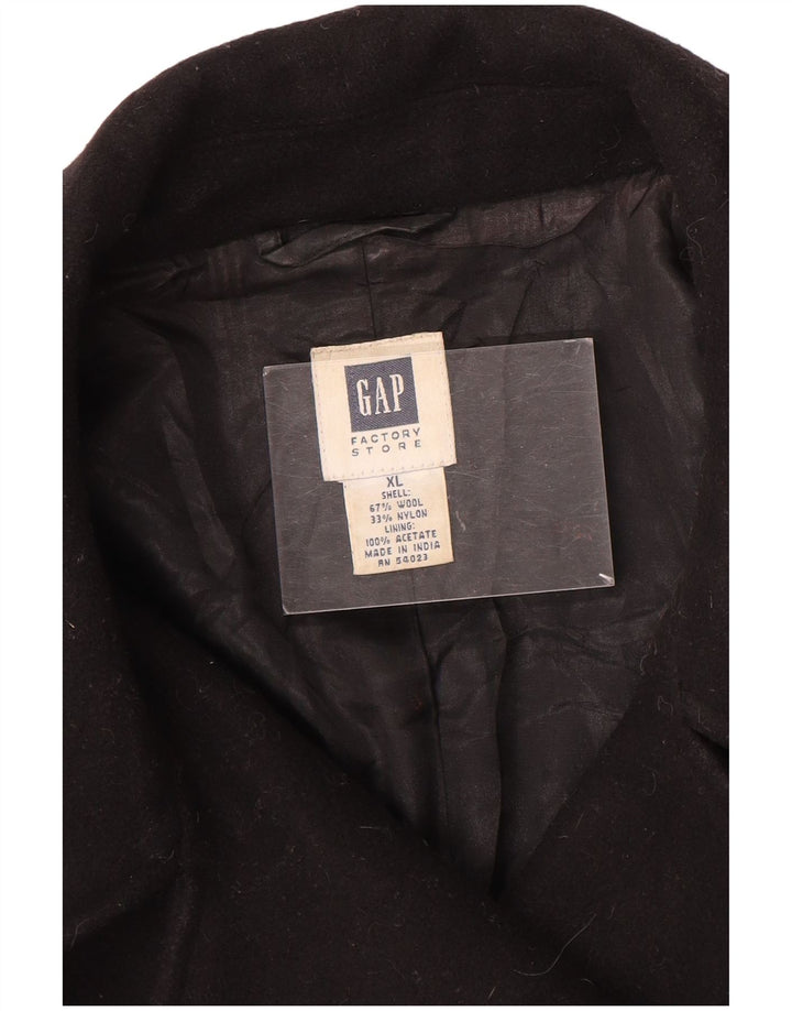 Gap Γυναικείο Παλτό μπιζελιού UK 18 XL Μαύρο μαλλί