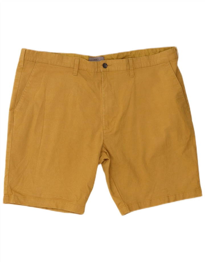 Ανδρικό σορτς Chino Marks & Spencer W42 2XL κίτρινο βαμβακερό