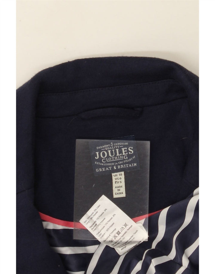 JOULES Γυναικείο σακάκι με 1 κουμπί UK 10 Μικρό Navy Blue βαμβακερό