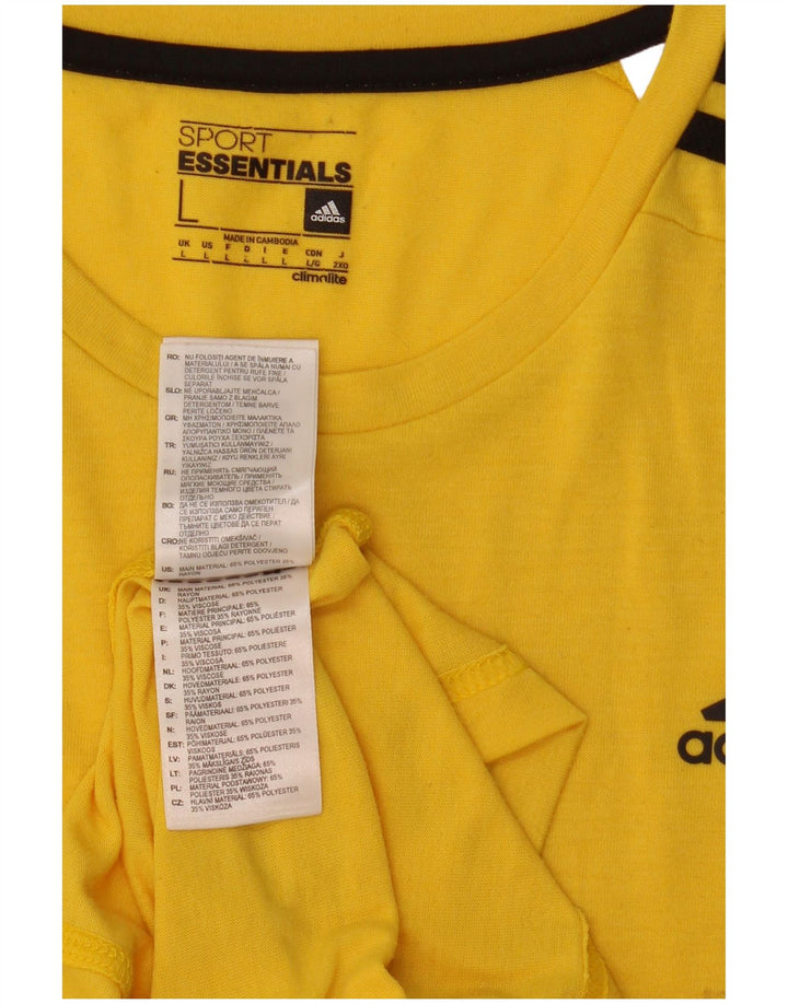 Adidas Ανδρικό T-Shirt Climalite Top Large Yellow Polyester