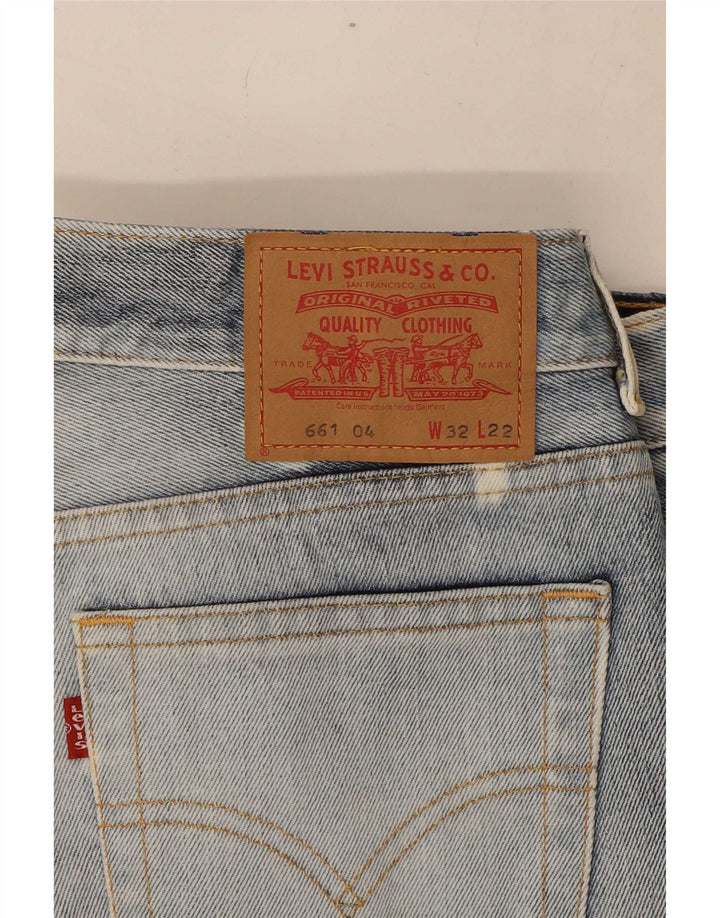 Levi's Mens 661 Capri Jeans W32 L22 Navy Blue Colourblock