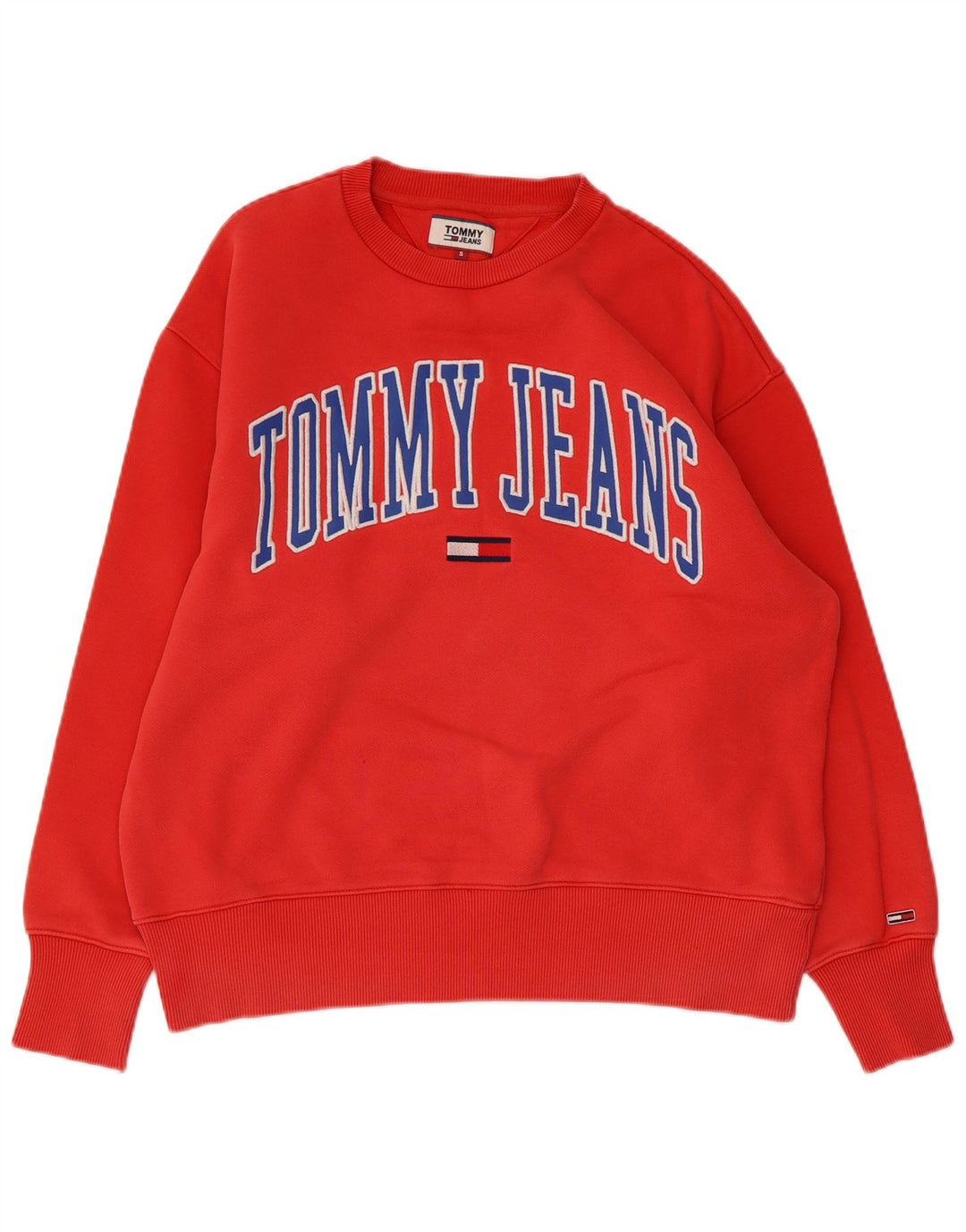 TOMMY HILFIGER Ανδρικό γραφικό φούτερ Jumper Μικρό κόκκινο βαμβακερό