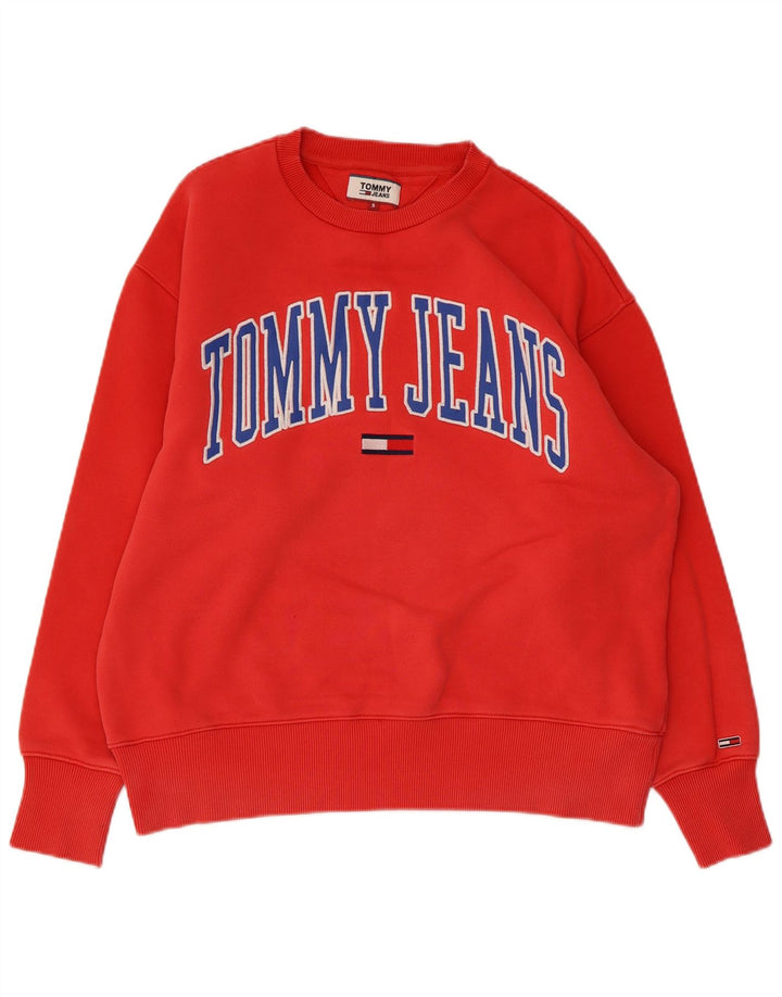 TOMMY HILFIGER Ανδρικό γραφικό φούτερ Jumper Μικρό κόκκινο βαμβακερό