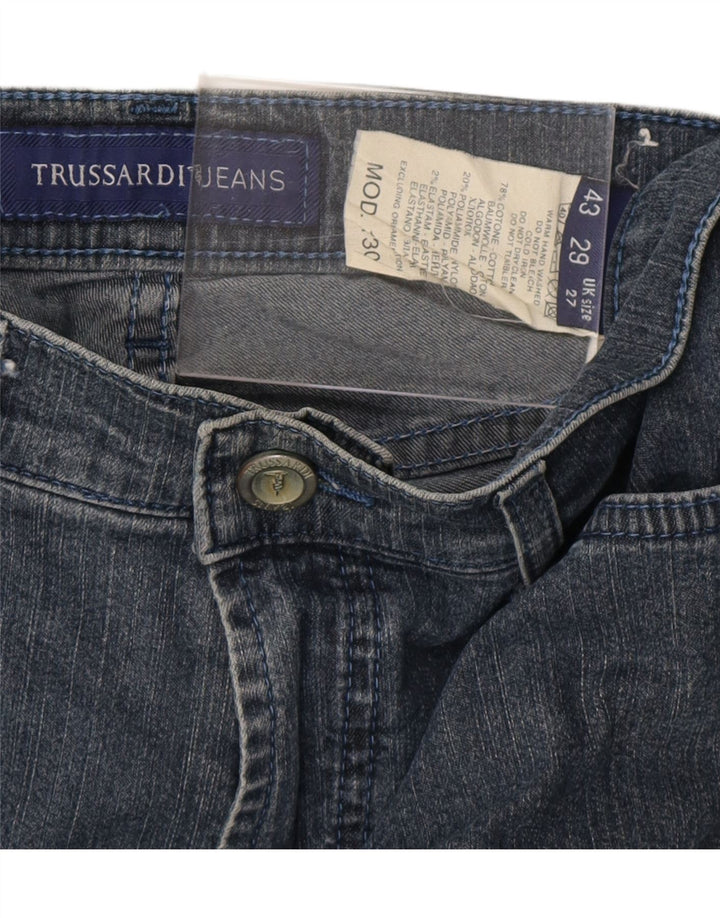 TRUSSARDI Γυναικείο ίσιο τζιν W27 L29 Μπλε βαμβακερό