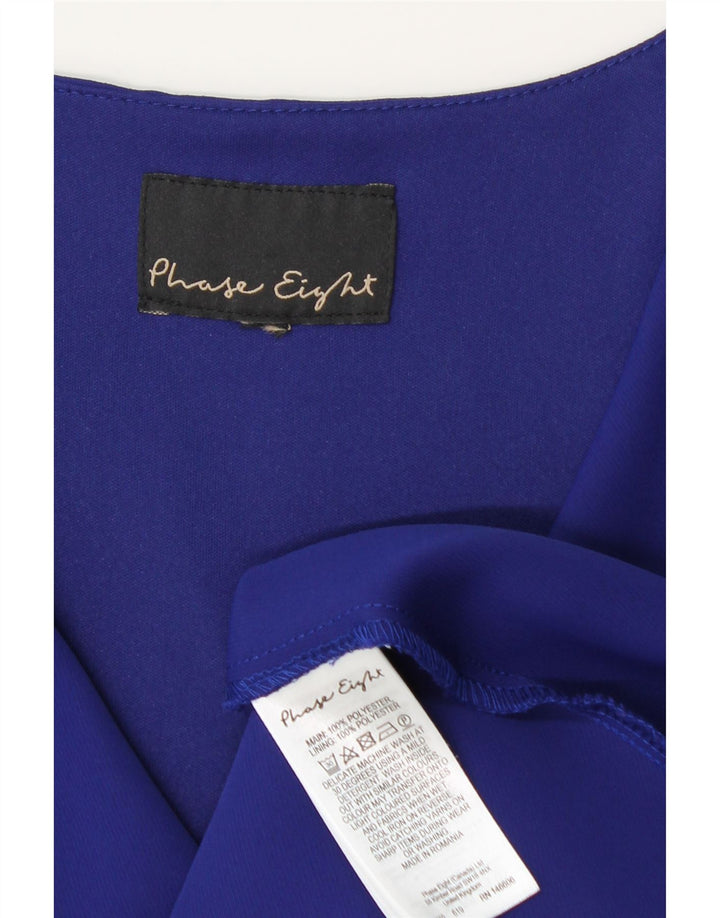 Γυναικείο φόρεμα με περιτυλίγματα Phase Eight UK 12 Medium Blue Polyester