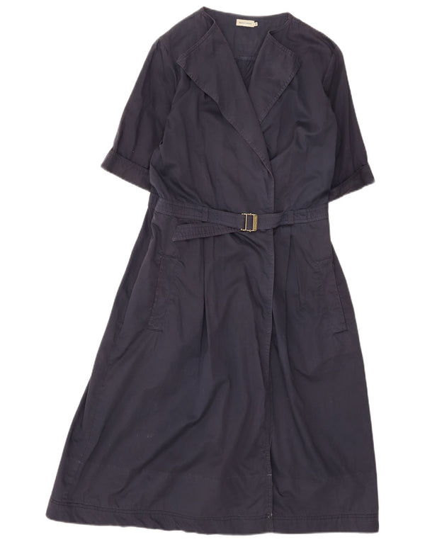 Henry Cottons Womens Wrap Dress IT 46 Large Navy Blue Cotton