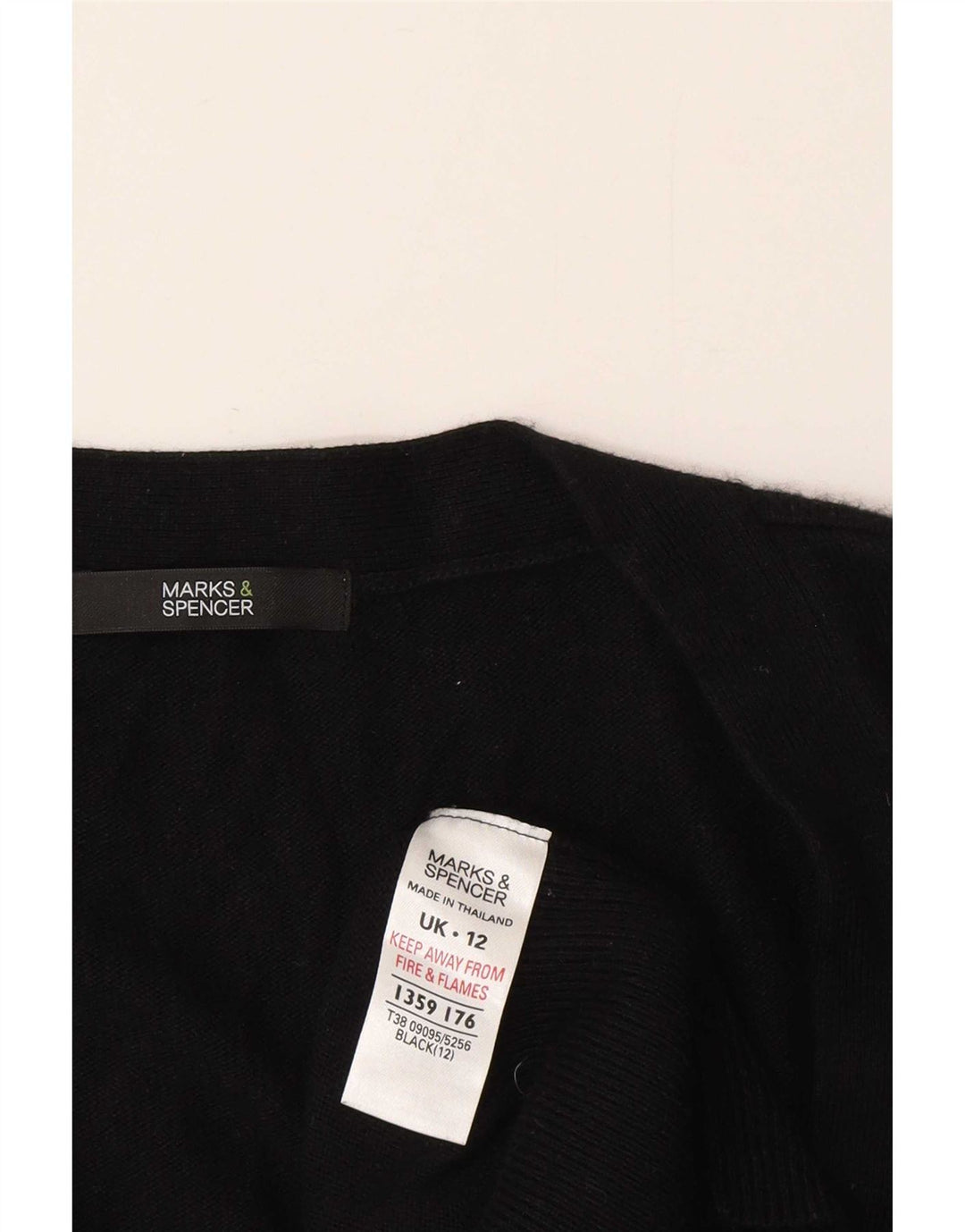 Marks & Spencer Γυναικείο πουλόβερ Longline Cardigan UK 12 Medium Black Viscose