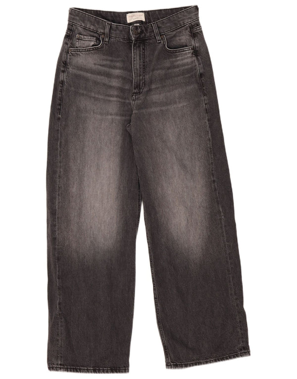 Marks & Spencer Γυναικεία τζιν φαρδιά ποδαράκια UK 10 Small W30 L29 Grey