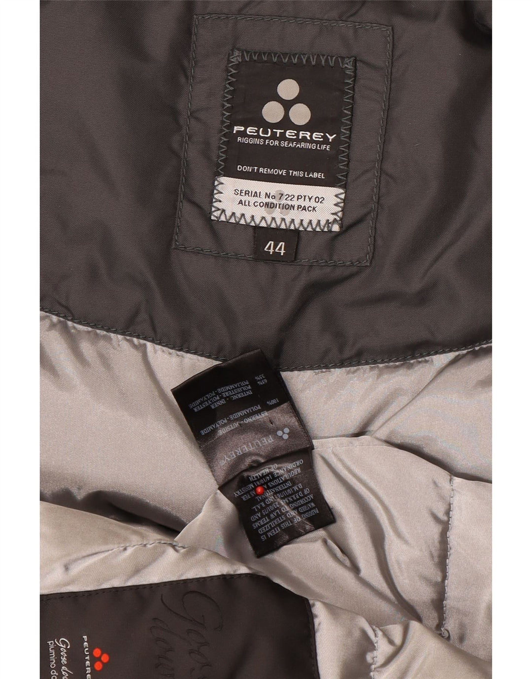 PEUTEREY Γυναικείο μπουφάν Parka με κουκούλα IT 44 Medium Grey Polyamide