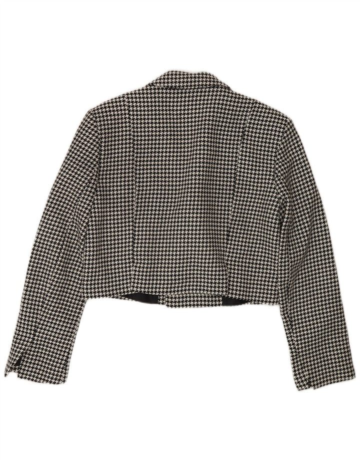 Zara Γυναικείο μπουφάν Bolero Oversized UK 10 Small Black Houndstooth