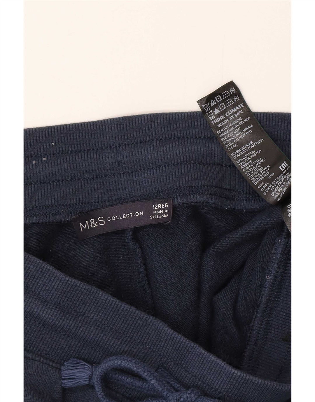 Marks & Spencer Γυναικεία φόρμα παντελόνια Joggers UK 12 Medium Navy Blue