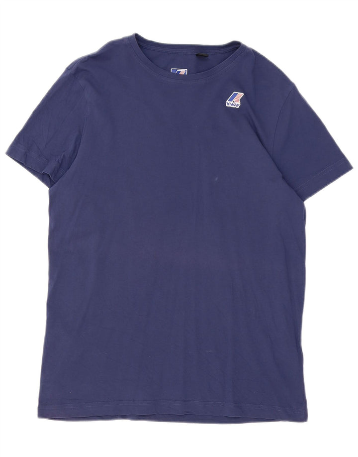 Ανδρικό T-Shirt K-Way Top Large Navy Blue από βαμβάκι
