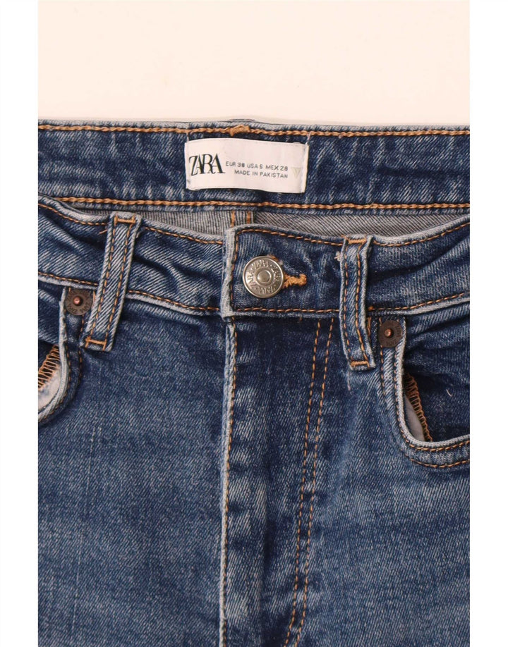 Zara Γυναικείο Cropped Jeans EU 38 Small W28 L24 Blue
