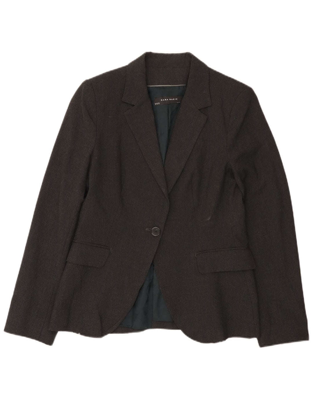 Zara Γυναικείο Μπουφάν σακάκι με 1 κουμπί EU 40 Medium Grey