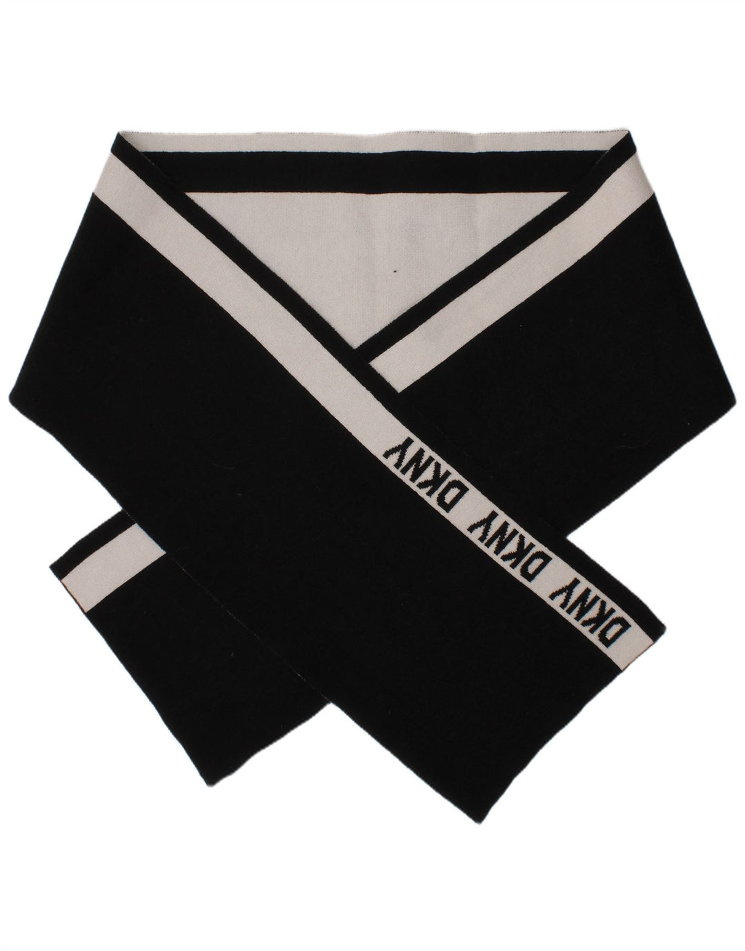 Ανδρικό Ορθογώνιο Φουλάρι Dkny Ένα μέγεθος Μαύρο ριγέ ακρυλικό λογότυπο