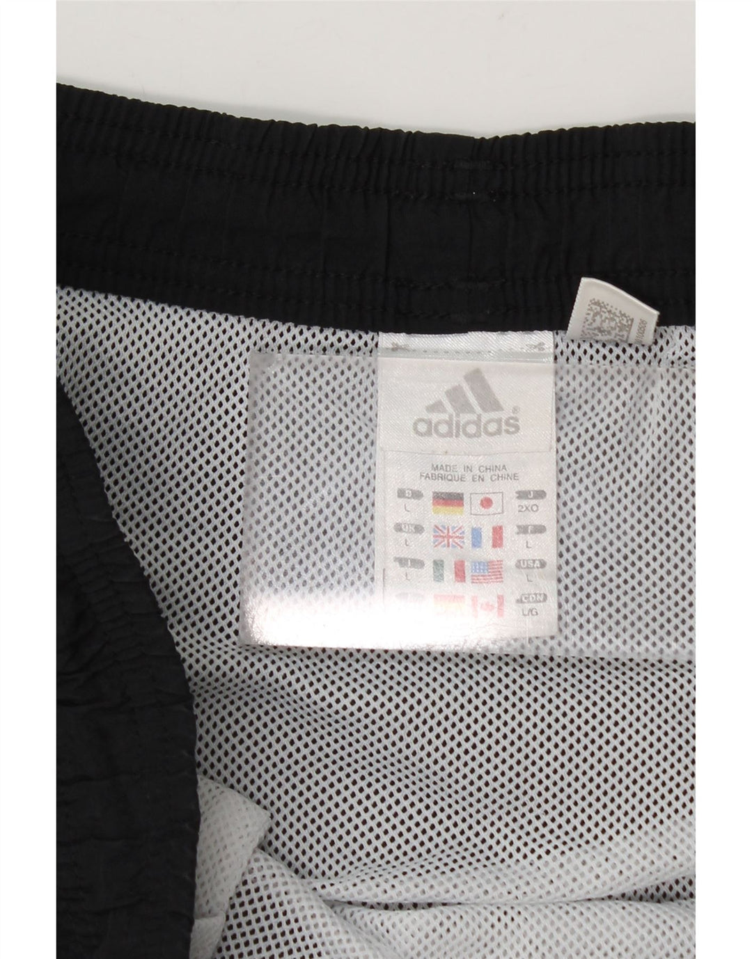 Ανδρικό αθλητικό σορτς Adidas μεγάλο μαύρο πολυαμίδιο