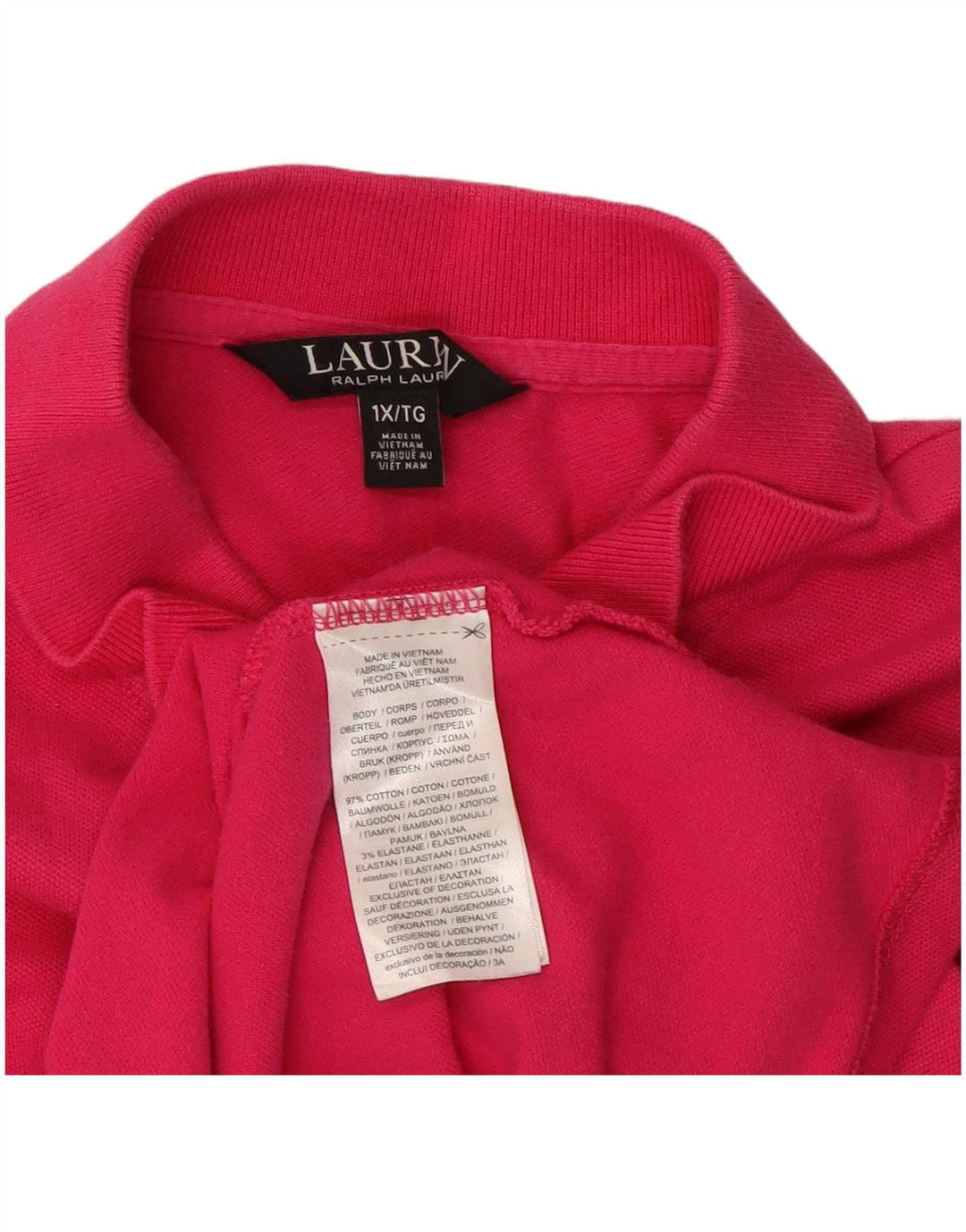 RALPH LAUREN Γυναικείο πουκάμισο πόλο UK 18 XL Ροζ βαμβακερό