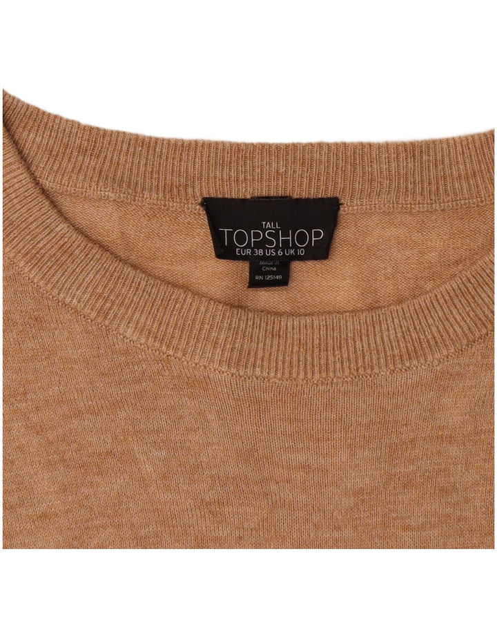Topshop Γυναικείο Oversized Top μακρυμάνικο UK 10 Small Beige