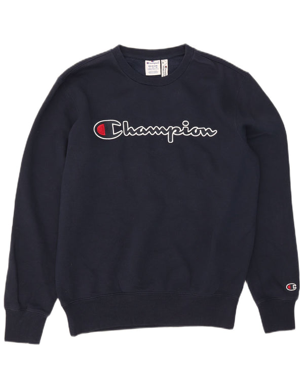 Champion Γυναικεία Γραφική Φούτερ Jumper UK 14 Medium Navy Blue Cotton