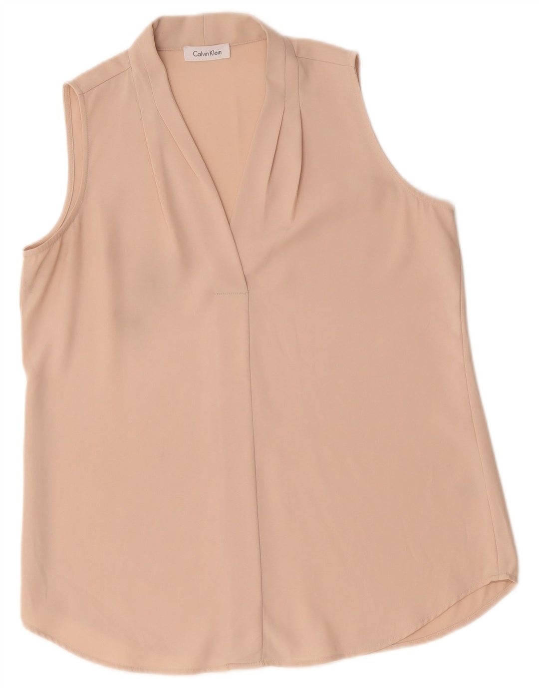 Calvin Klein Γυναικεία Αμάνικη Μπλούζα Τοπ UK 14 Large Pink Polyester