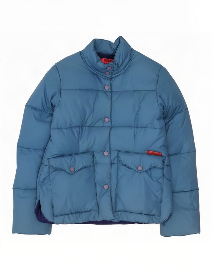 Fiorucci Γυναικείο μπουφάν UK 14 Large Blue Nylon