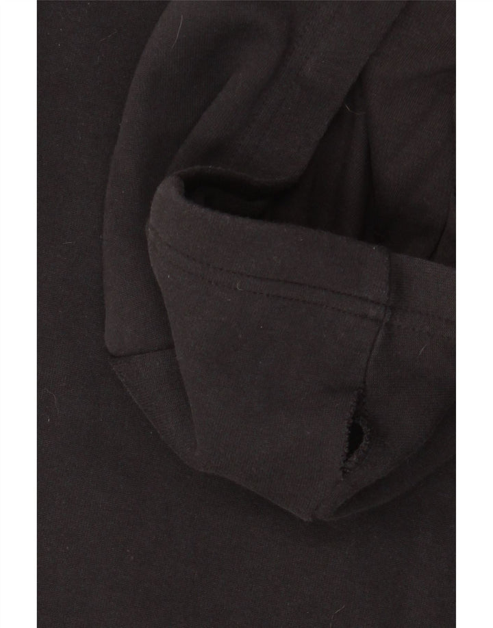 ADIDAS Boys Loose Fit Zip Hoodie πουλόβερ 14-15 ετών Μαύρο βαμβακερό