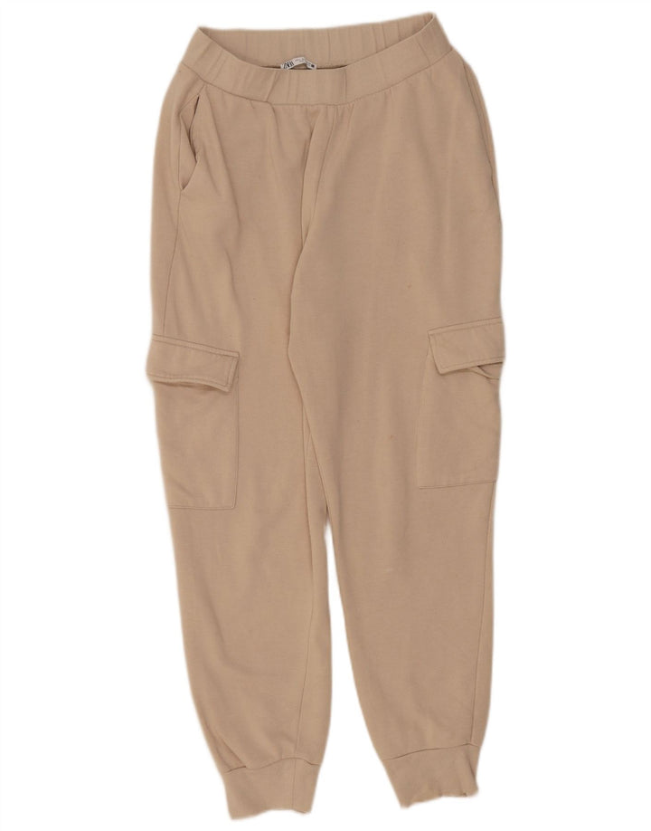 Zara Γυναικεία φόρμα Cargo Παντελόνι Joggers Large Beige