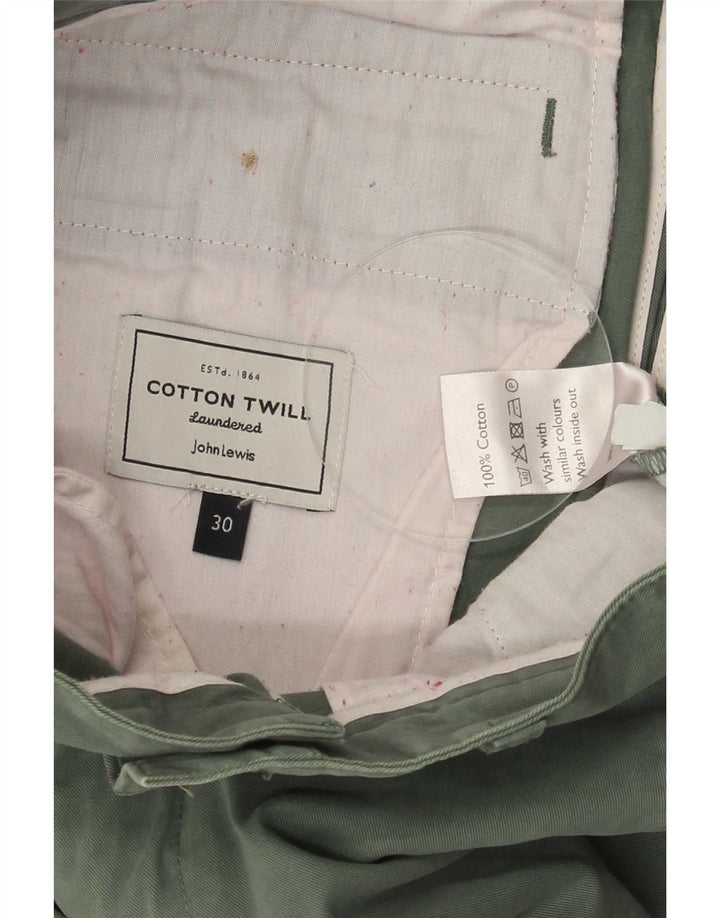 John Lewis Ανδρικό σορτς Chino Μεσαίο W30 πράσινο βαμβακερό