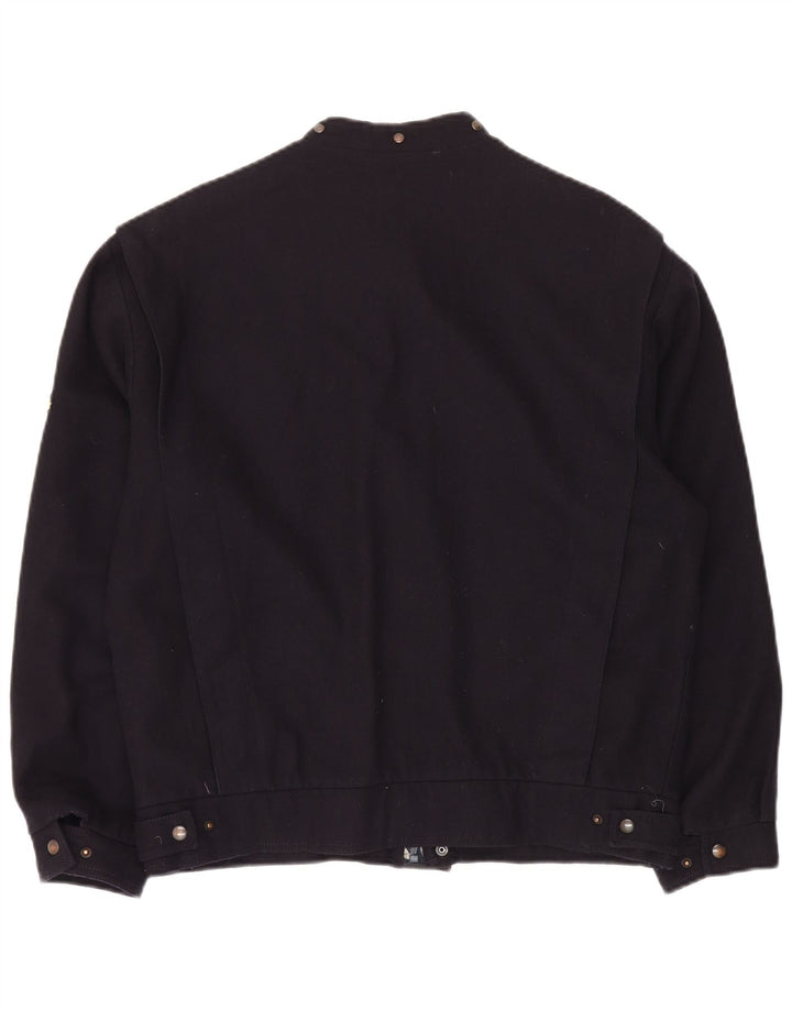 Navigare Mens Utility Jacket UK 42 XL Navy Blue Wool