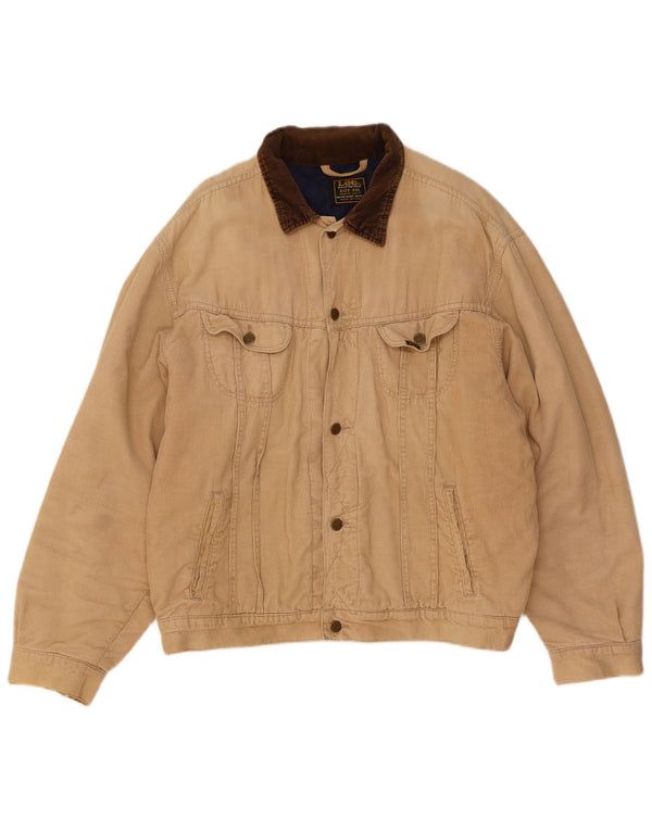 Lee Mens Corduroy Jacket UK 44 2XL Beige Colourblock Cotton