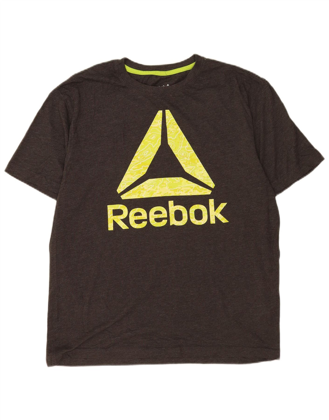 Ανδρικό γραφικό T-Shirt Reebok Top μεγάλο γκρι βαμβακερό
