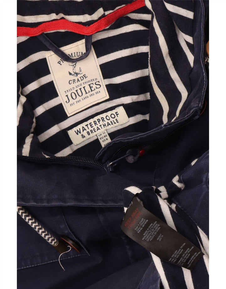 Joules Γυναικείο Αδιάβροχο με κουκούλα UK 12 Medium Navy Blue Cotton