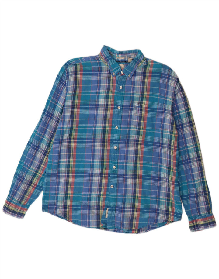 Ανδρικό φανελένιο πουκάμισο DOCKERS Slim Fit XL Blue Check