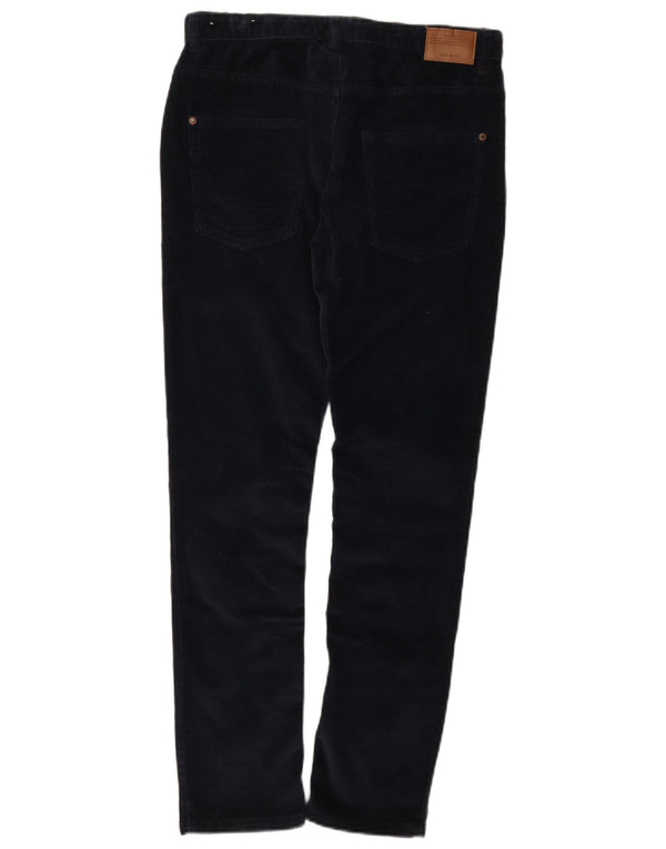Παντελόνι ZARA Boys Slim Corduroy 13-14 ετών W30 L28 Navy Blue Cotton